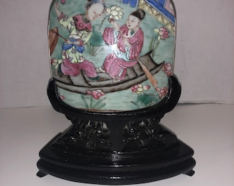 Antigua placa de porcelana china