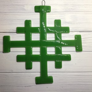 Jerusalem Cross Green