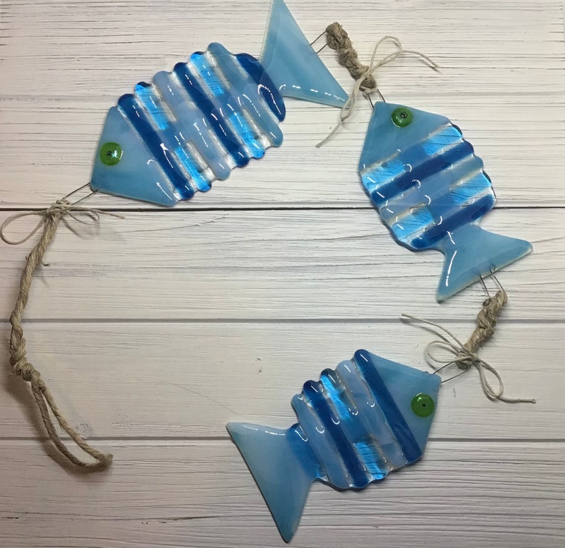 Spiny\u201d Fish in Turquoise and Greens Sun Catcher or Wall art.