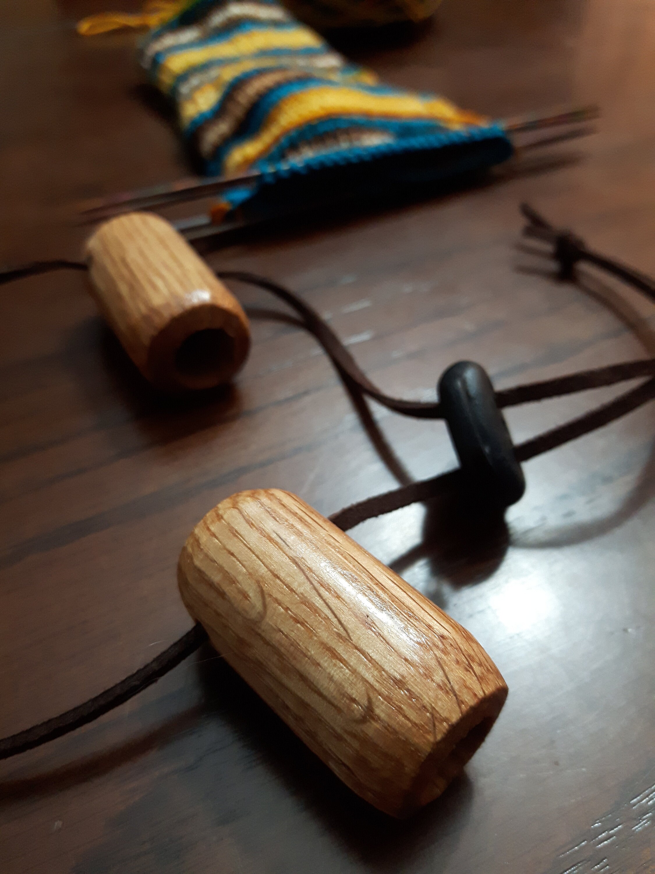 Knitting accessories. Knitting needle caps. Leather. Yarn. Etsy