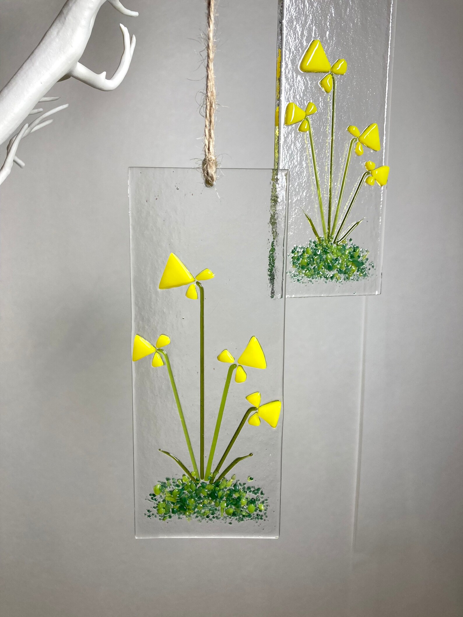 Fused Glass Daffodil Suncatcher Easter Hanging Decoration Etsy UK