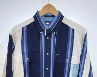 M Unisex 90s Tommy Hilfiger Vintage Long Sleeves Shirt