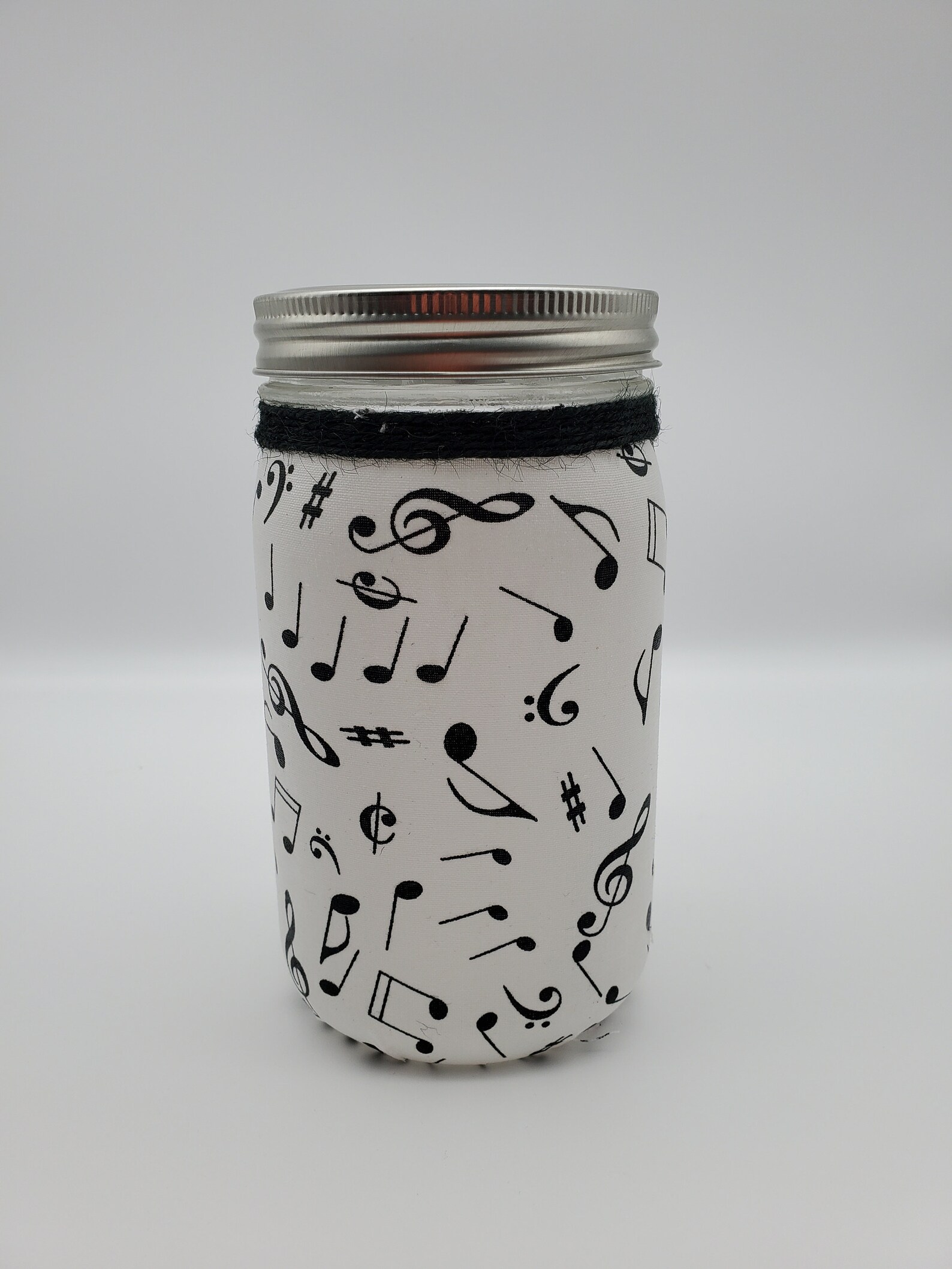 Music Notes Mason Jar Set Mason Jar Vase and Painted Mason Etsy