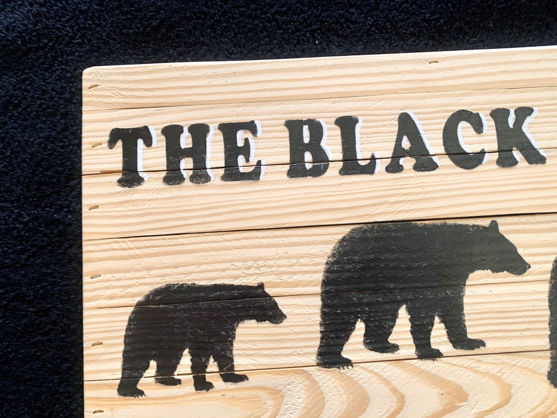 17x11 Rustic Wood Sign The Black Bear bed & breakfast | Etsy