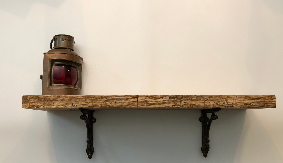 Live Edge Red Oak Shelf Etsy