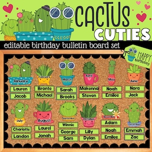Cactus Birthday Bulletin Board Set