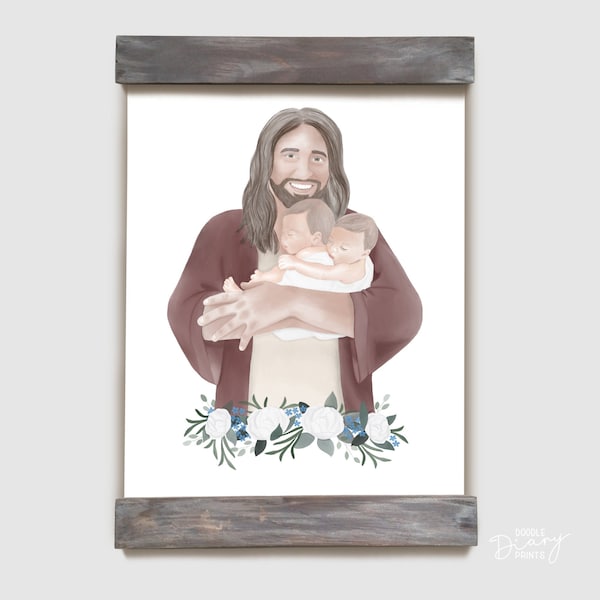 Printable Artwork | Jesus Holding Angel Babies | Infant Loss