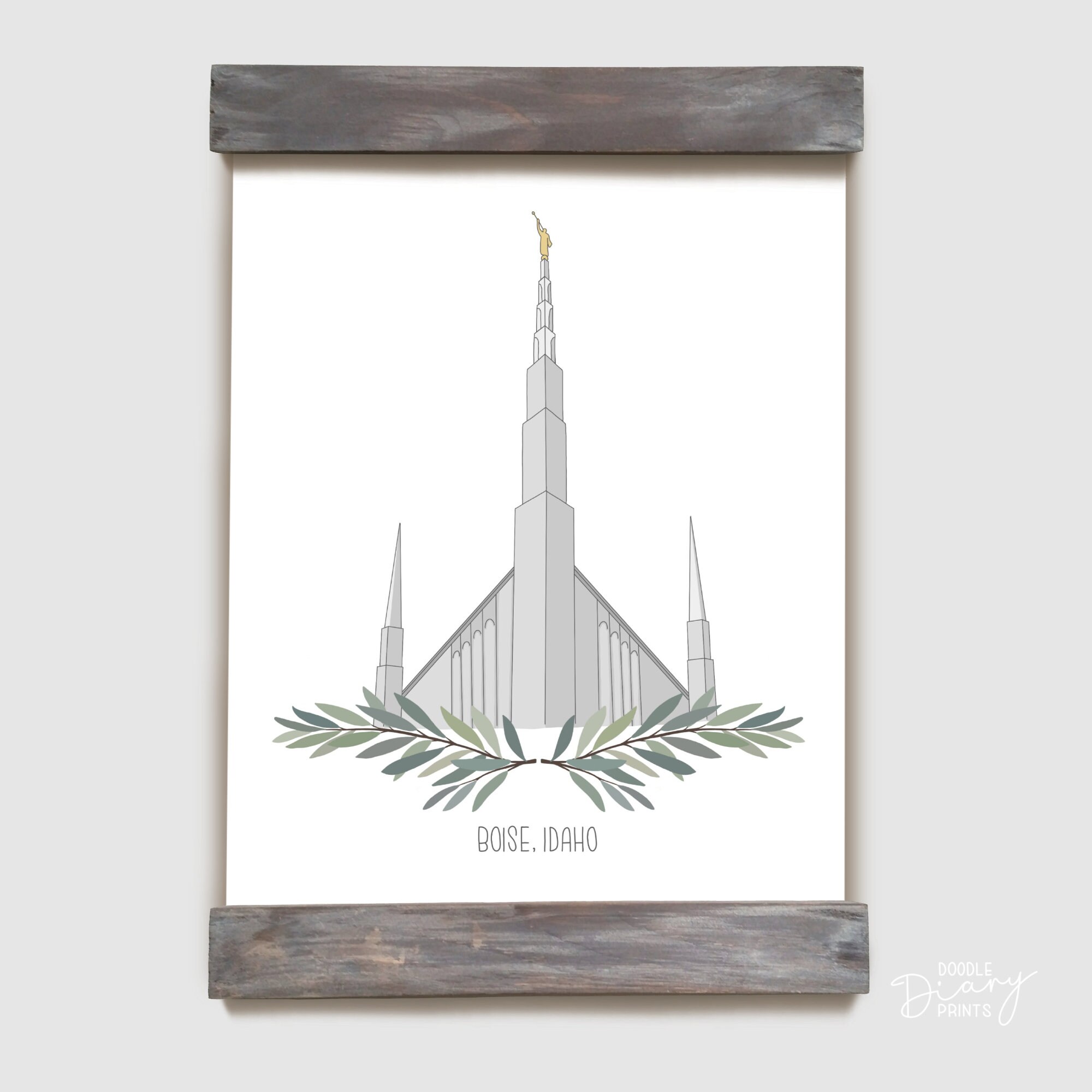 Printable Art Boise Idaho Temple Baptism Wedding Gift - Etsy