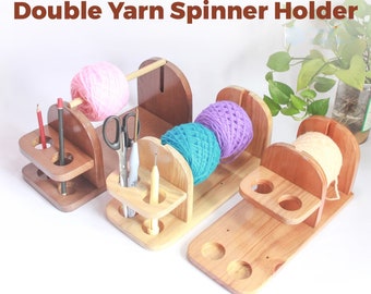 Double Revolving Yarn Ball Holder, Yarn Station Storage Knitting and crochet supplies organiser double yarn holder Yarn Storage Yarn Spinner
