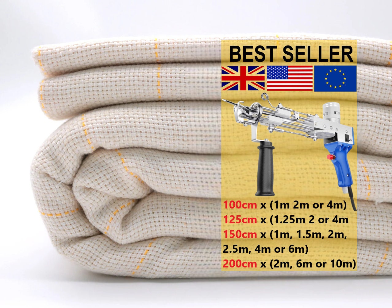 Cleaning Cloths Primary Tufting Cloth Backing Fabric For Electric Carpet  Tufting Gun For Rug DIY Punch Needle Carpet Small Sizes 1.5/2/3/4/5M 231023  From Men10, $18.03