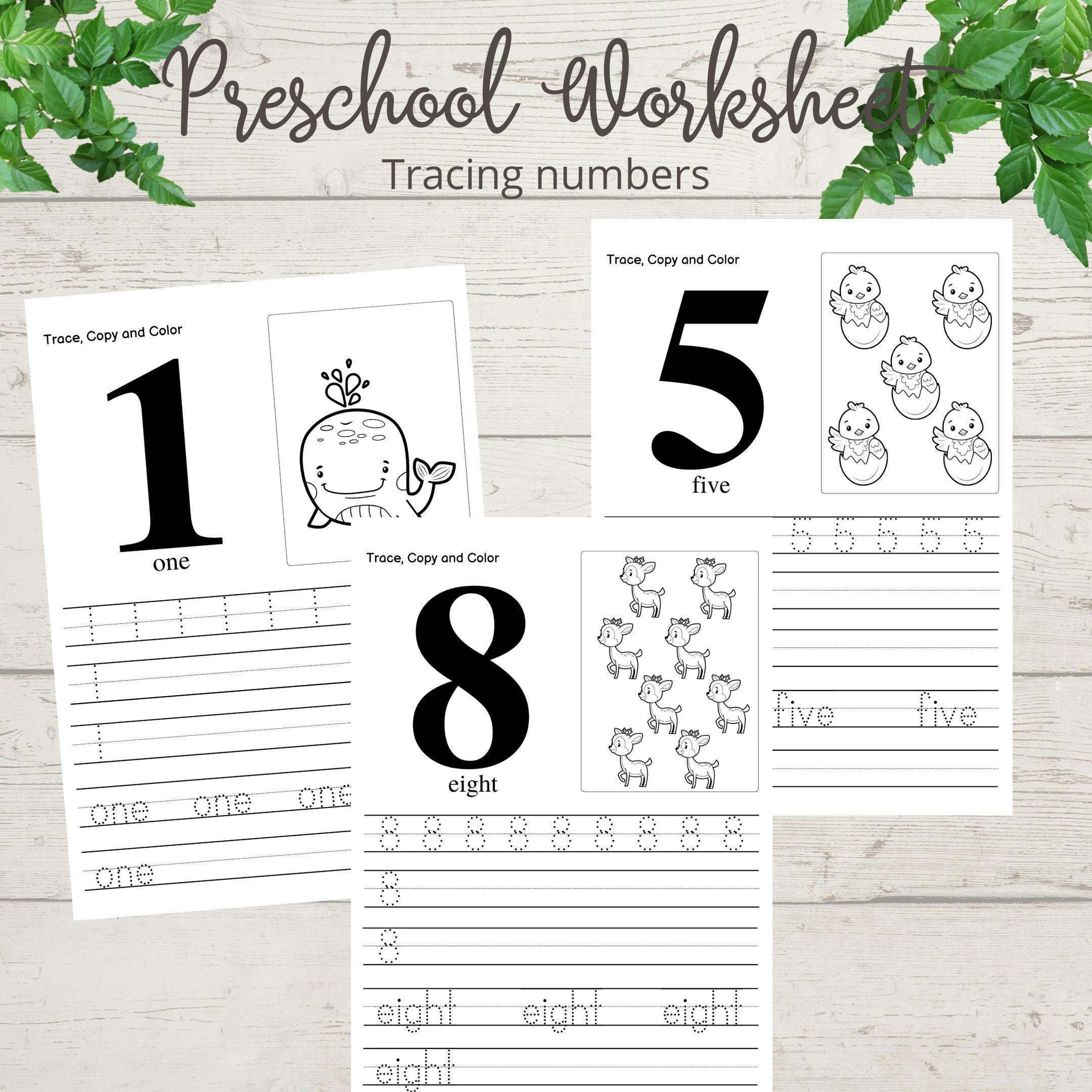 Preschool Worksheets - Etsy