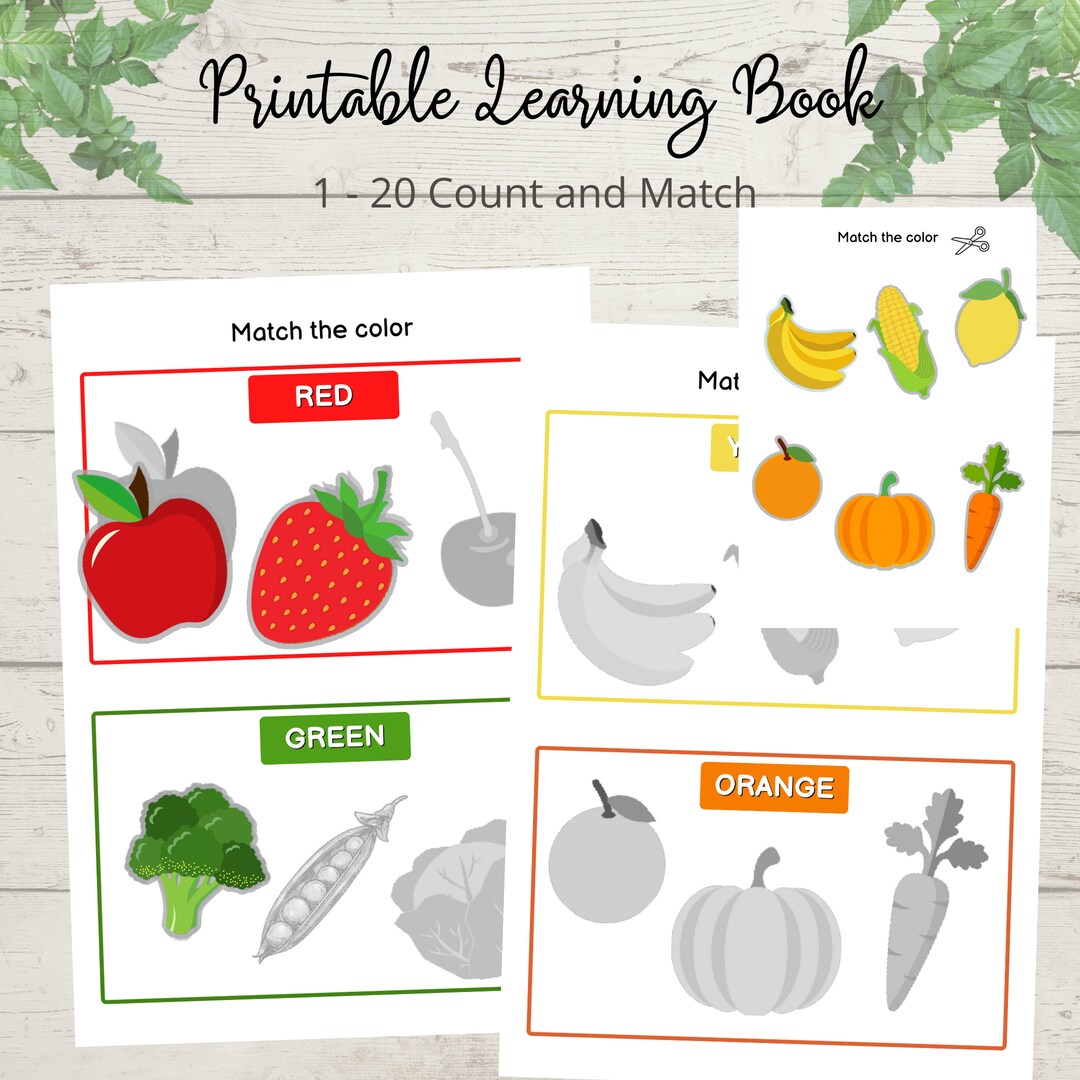 21 Pages Printable DIY Toddler Learning Book Printable Busy - Etsy