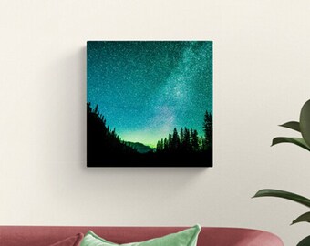 Northern Lights Metal prints | Galaxy | Aurora Borealis | Banff National Park Canada | Wall Art