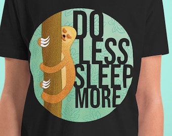 Sleepy Sloth Kids T-Shirt: Funny Animal Tee for Boys & Girls