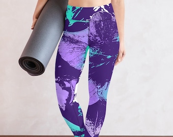 Boho Floral Yoga Leggings : Taille haute, vêtements de gymnastique élégants et confortables