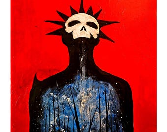 The King in Red Art Print, Signed Dark Art, 8x10