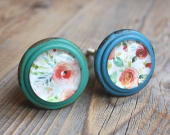 Flower Dresser Knob - Decorative Drawer Pulls