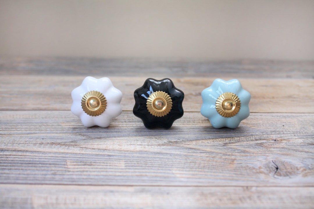 Vintage Pumpkin Knob - Decorative Ceramic Bathroom Pull Handles - Etsy
