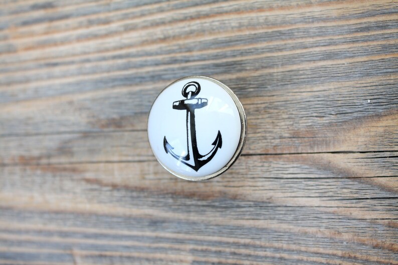 Anchor Drawer Knob Nautical Bathroom Knob Pull Etsy