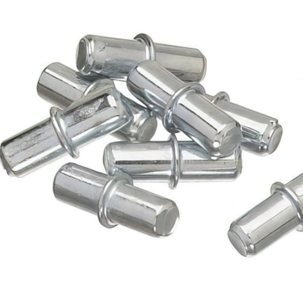 Bulk Shelf Support Pins, Metal Shelf Clips for Bookshelves and Cabinets