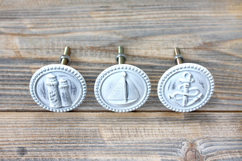 Nautical Knobs Coastal Handles Bathroom Hardware Etsy