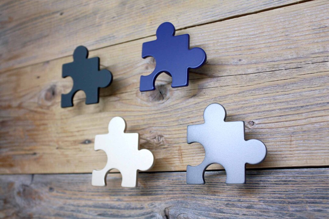 Puzzle Piece Knobs, Unique Decorative Drawer Pull Etsy