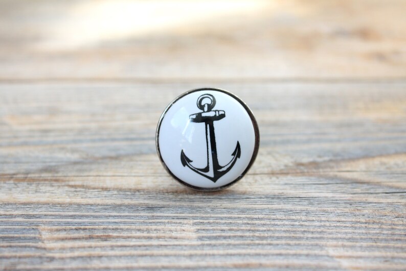 Anchor Drawer Knob Nautical Bathroom Knob Pull Etsy