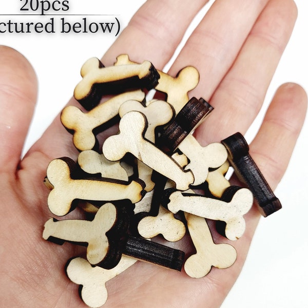 20pc Small Wood Craft Penises - 1" in Length Penis Confetti Pieces - Funny Phallic Shapes for Valentine's Day