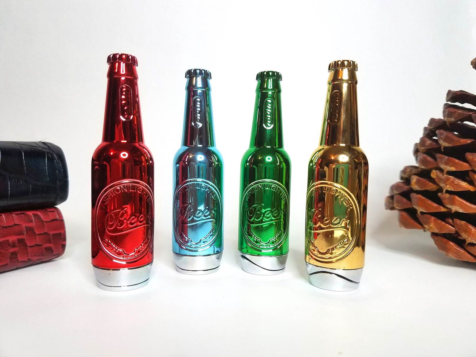 Beer Bottle Shaped Lighter Refillable Novelty Butane Gas Etsy