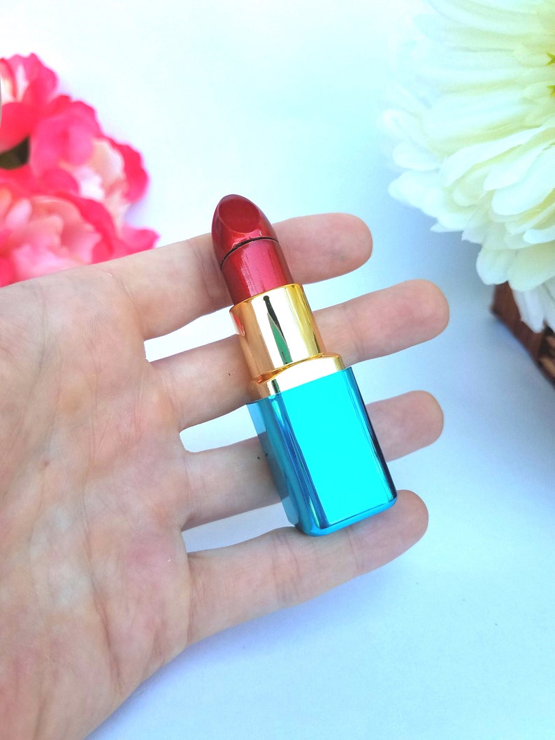 Lipstick Shaped Lighter Women's Refillable Novelty Etsy