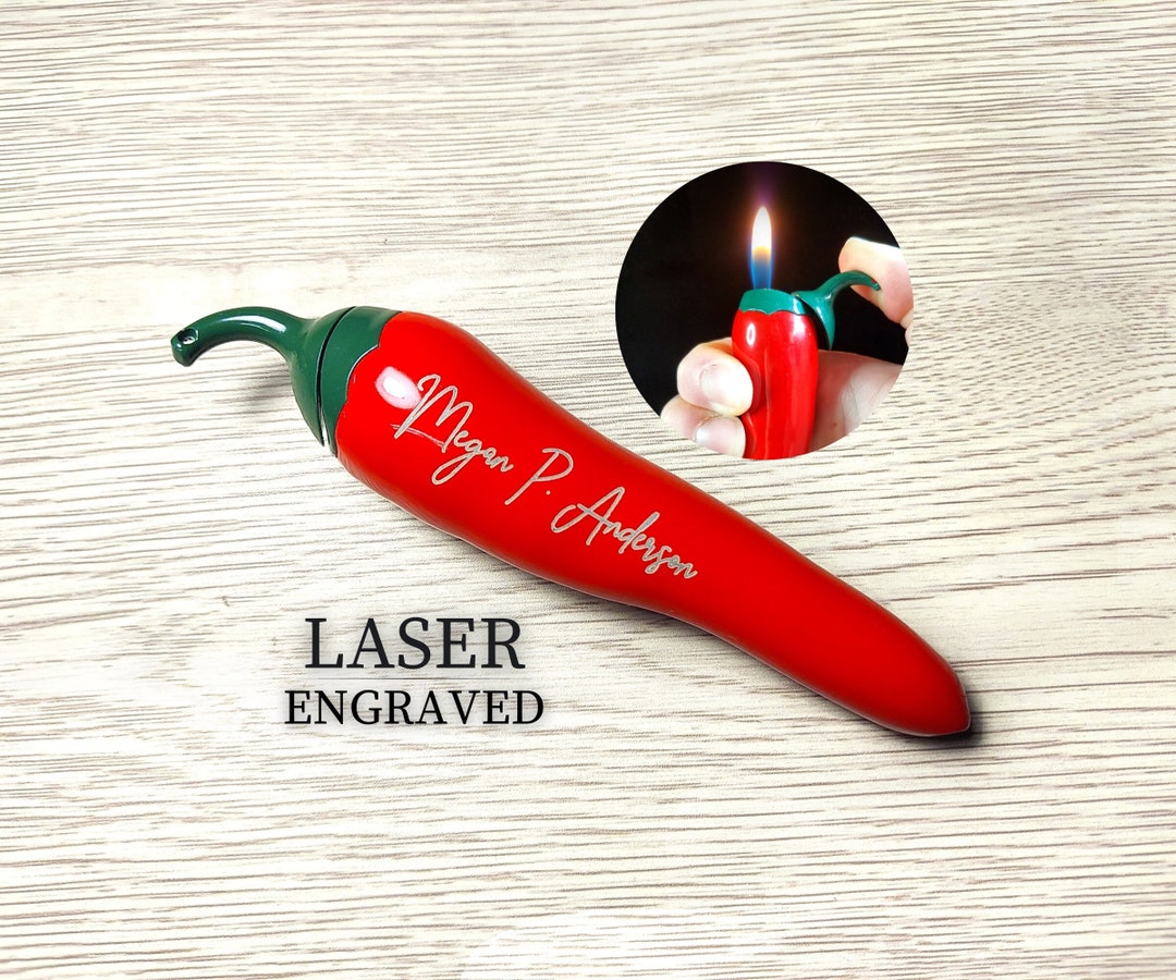 Personalized Chili Pepper Lighter Refillable Butane Gas Lighter Custom