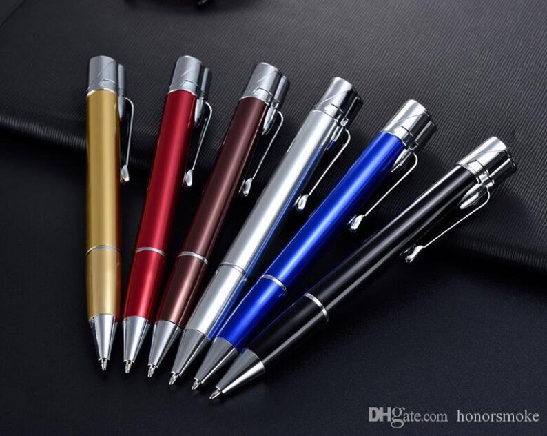 Ballpoint Pen Lighter Refillable Windproof Novelty Butane Etsy