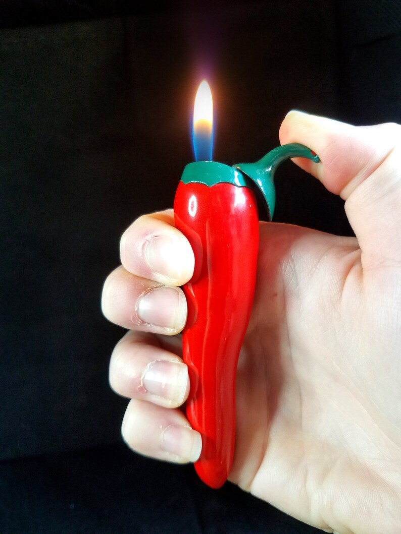 Chili Pepper Shaped Lighter Refillable Novelty Hot Pepper Etsy
