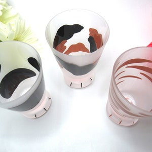 10oz Cat Paw Shaped Personalized Drinking Glass 1pc Frosted Kawaii Kitten Foot Cup with Toe Beans image 5