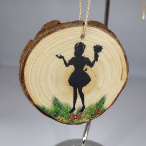 Housekeeper Wood Slice Christmas Ornament with Customized Personalization Available, Maid Wood Slice Christmas Ornament