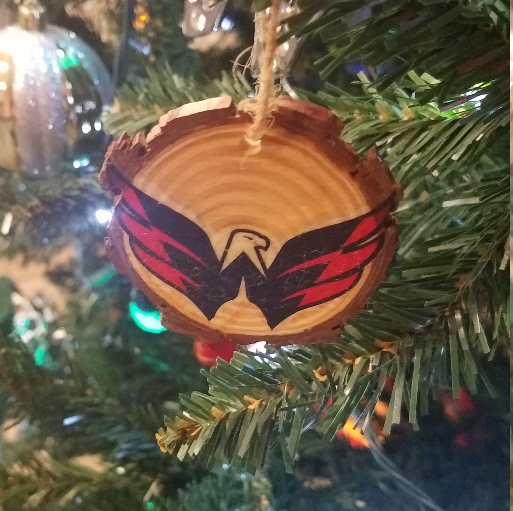 NHL Washington Capitals Logo Acrylic Christmas Tree Holiday Ornament