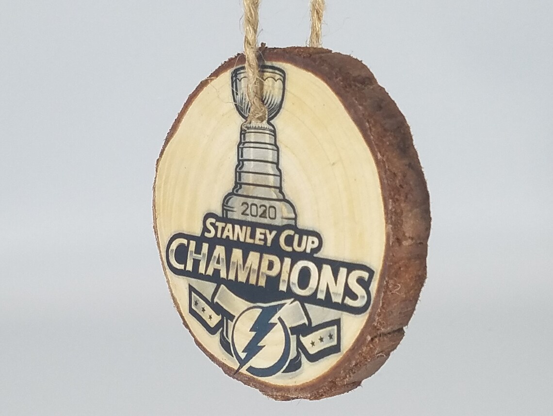 Lightning Inspired Wooden Stanley Cup Ornament Hockey Gifts Etsy