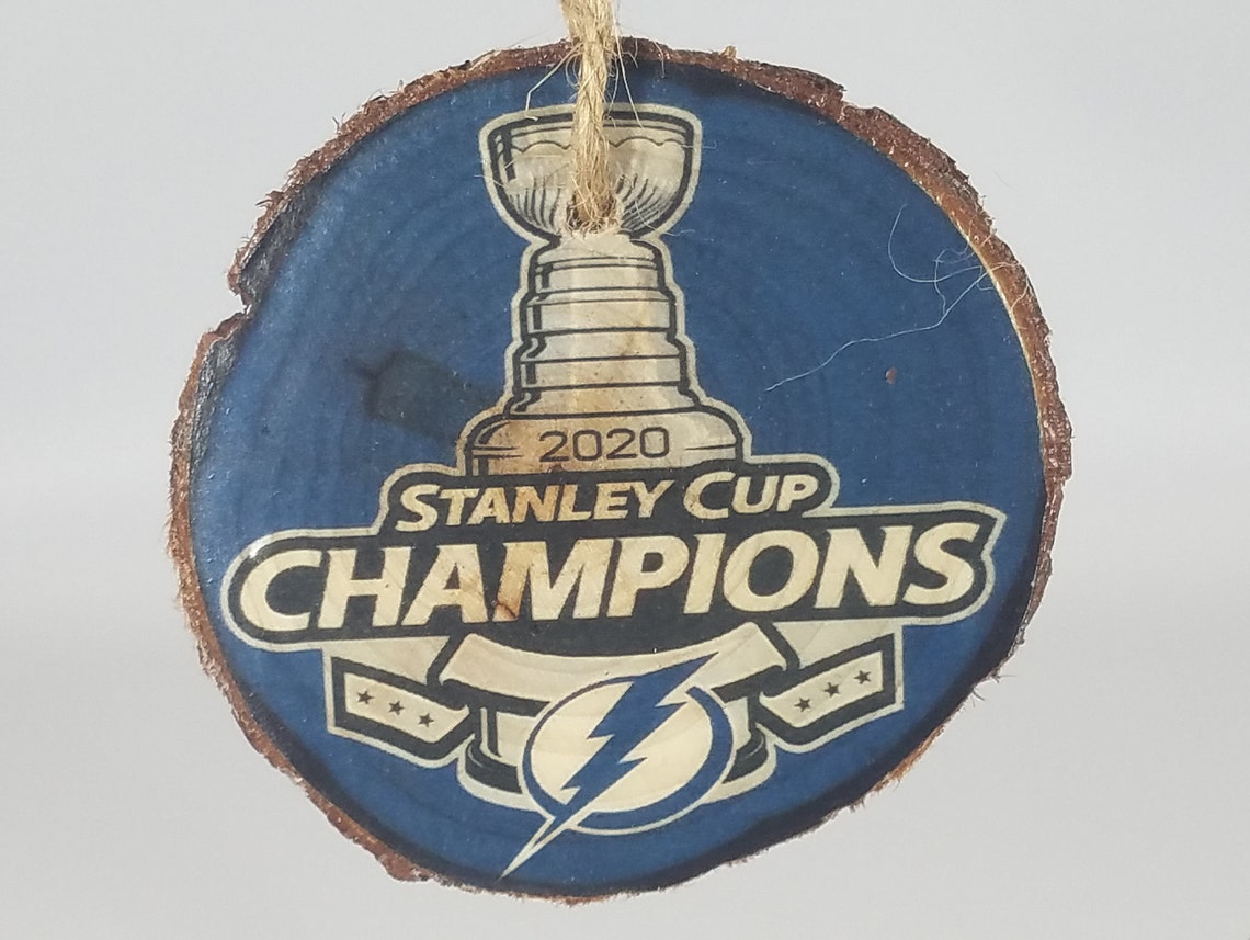 Lightning Inspired Wooden Stanley Cup Ornament Hockey Gifts Etsy