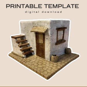 Little House Planter Pottery Template, Hand Building Clay Slab PDF (Digital Download)