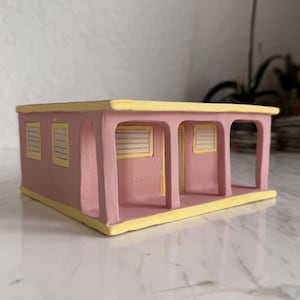 La casita Bad Bunny Häschen-Punto Rico Haus-Übertopf-Vorlage: DIY-Tonplatte (PDF-Muster)