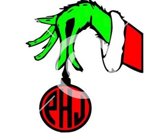 Download Grinch Monogram Svg Etsy