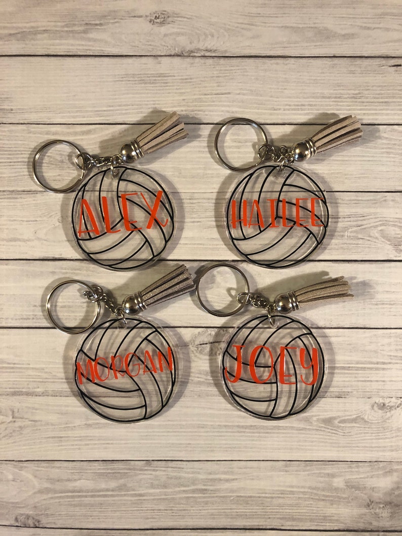 Volleyball Keychain Team Senior Night Coach Player and Etsy