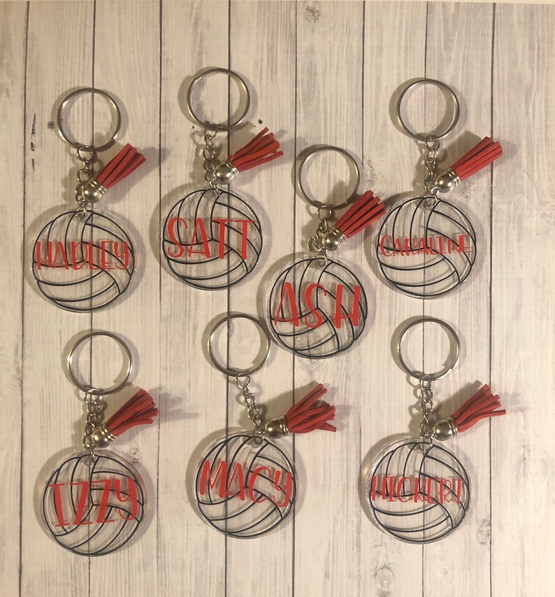 Volleyball Keychain Team Senior Night Coach Player and Etsy