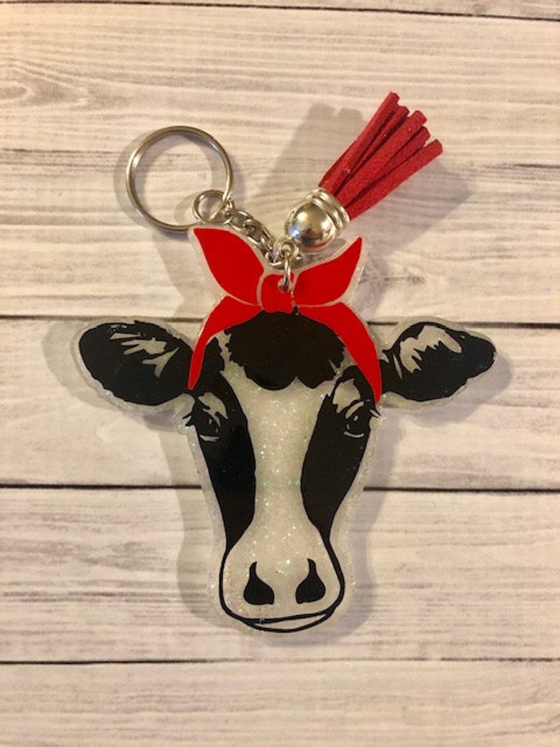 Sassy Cow Keychain farmer Farming Cattle Etsy