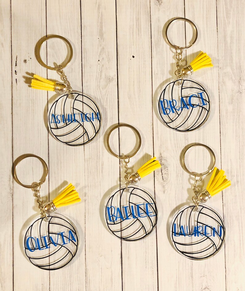 Volleyball Keychain Team Senior Night Coach Player and Etsy