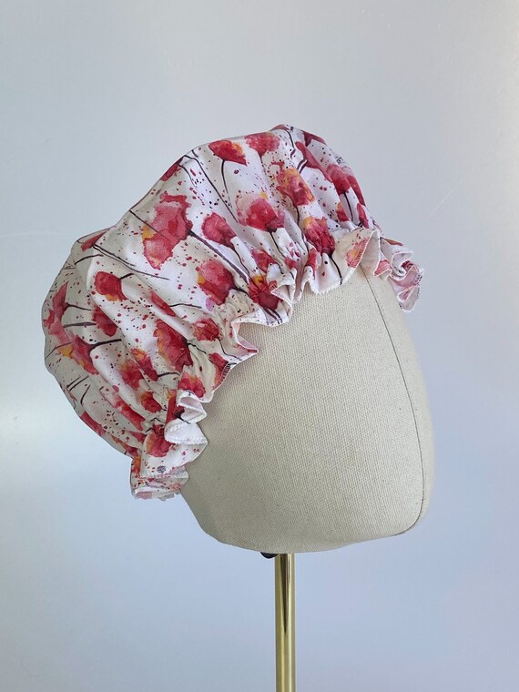 Pink Floral Shower Cap | Etsy Australia