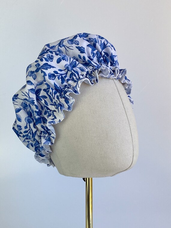 Blue and White Roses Shower Cap - Etsy 