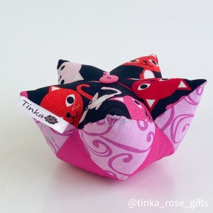 Pink, Red n Black Cat Pin Cushion
