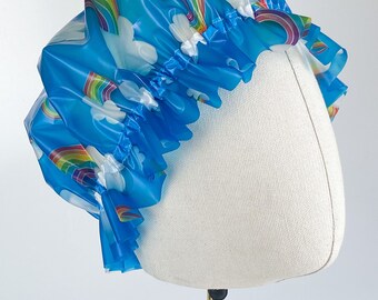 Rainbow Shower Cap - Etsy