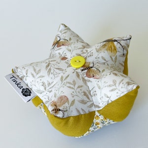Cream n Yellow Butterflies n Florals Pin Cushion